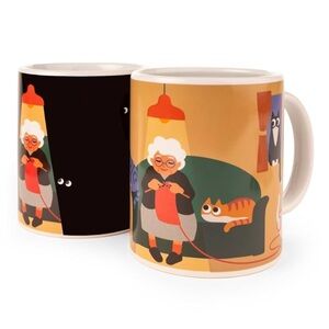 Kikkerland Cat Lady Morph Mug, 11oz, new in box include price